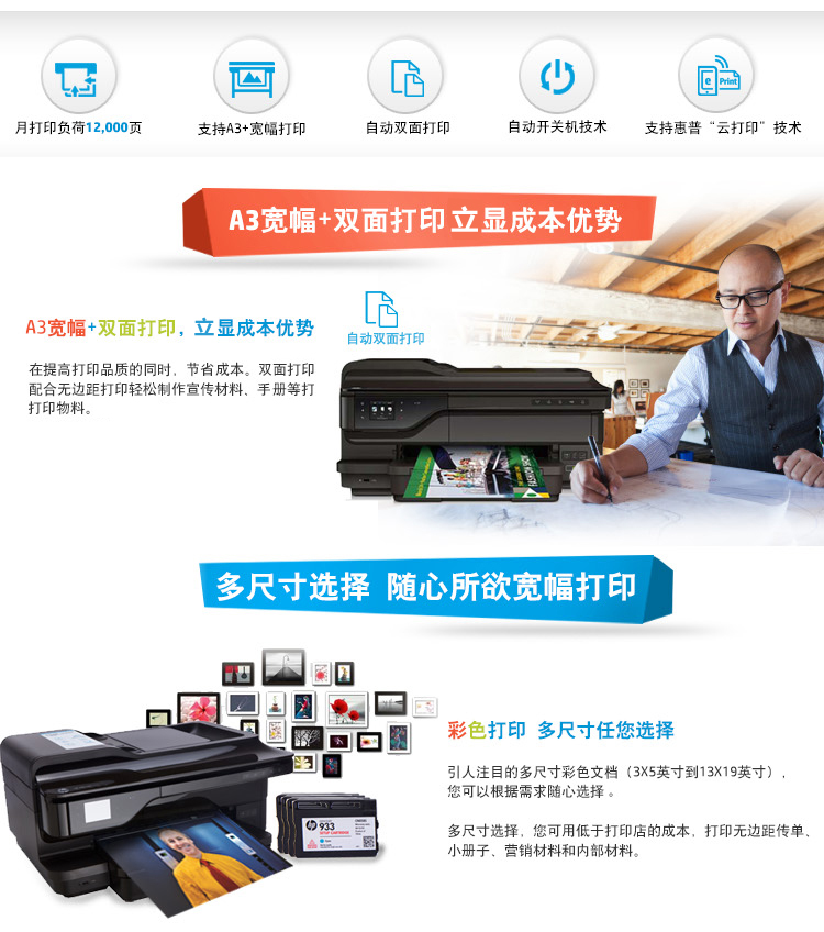 Máy in ảnh HP hp7612 máy in ảnh máy photocopy một máy in phun wifi - Thiết bị & phụ kiện đa chức năng