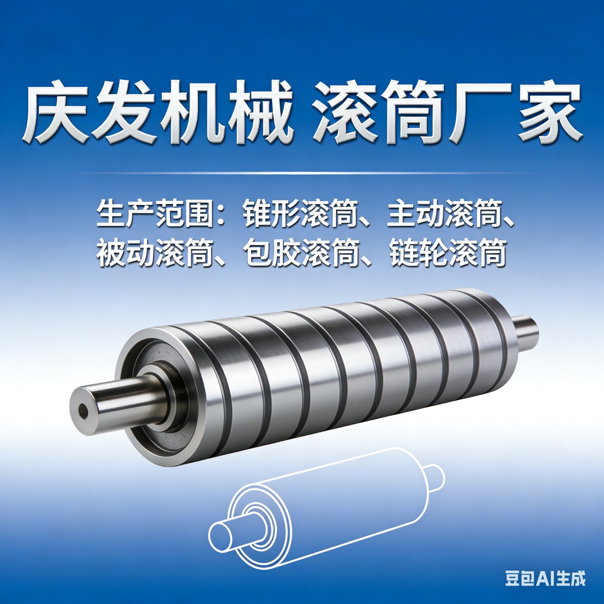 慶發输送机辊筒的LOGO