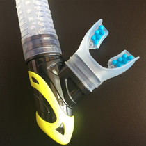 Full dry breathing tube liquid silicone mouthpiece transparent snorkeling bite mouth deep diving bite Maldives Island supplies