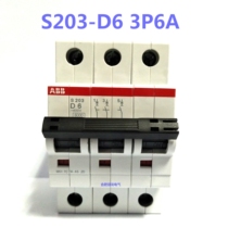 Original loaded ABB breaker air switch tripole D type S203-D6 D40 3P fake one penalty ten