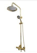 Victory imported RAL winner thermostatic shower set Nouveau Riche gold black gold
