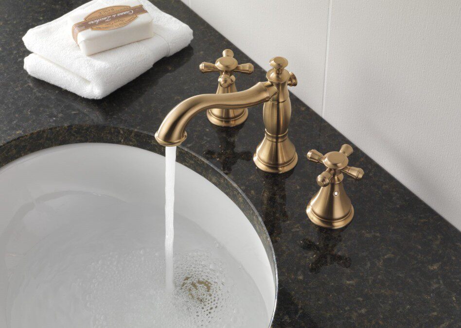 DELTA DERDA Deya Kaidis double handle three-hole basin faucet 3597LF-MPU-LHP