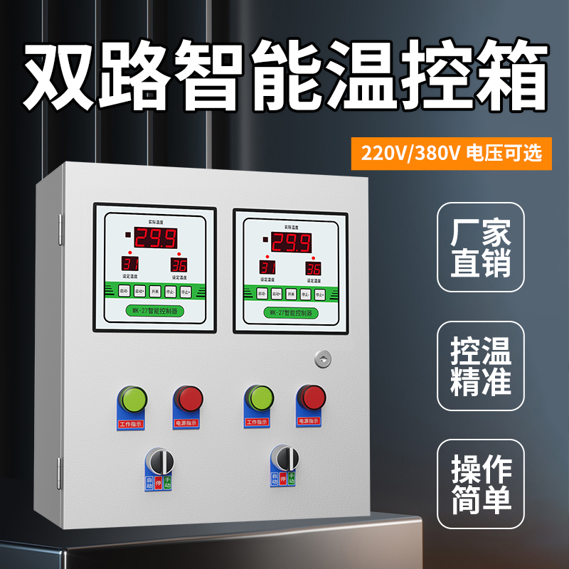 Dual-Channel Temperature Control Box Digital Display Pid Digital Thermostat Temperature Control Switch 380V Temperature Controller