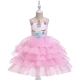 Girls Rainbow Váy hè 2019 Mới Super Fairy Unicorn Performance Dress Princess Váy Fluffy Váy - Váy trẻ em