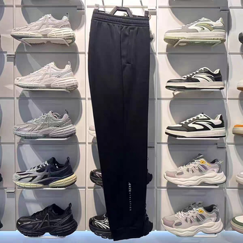 Anta Knitted Sports Women's 2025 Winter New Fleece-Lined Jogger Sweatpants Black Running Trousers 162547317N