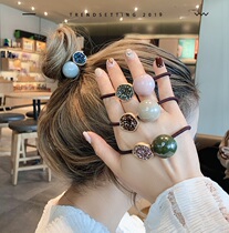 South Korea East Gate Candy Color Rhinestone Round Ball Hairband Korea Head Rope Crystal Hair Strings