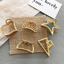 Small European and American style temperament geometric starfish grab clip metal hair catch ins love hair card top clip hair accessories adult adult