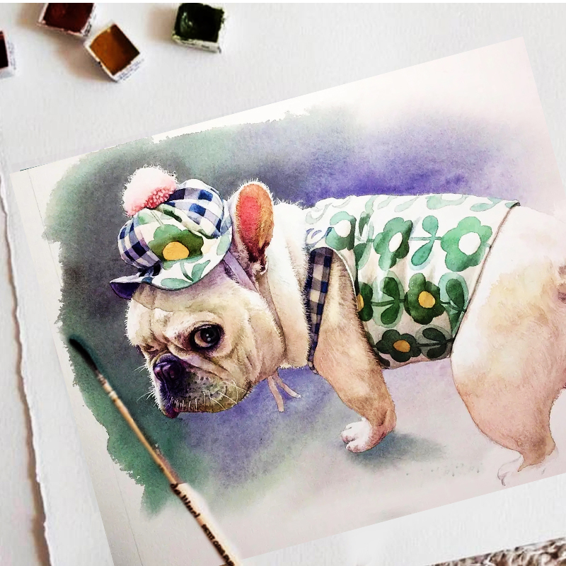 Hand-painted watercolor custom gouache landscape painting character oil painting acrylic decorative painting works sketch color pencil portrait - Taobao