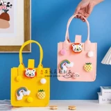 Детская льняная сумка, мультяшная подарочная коробка