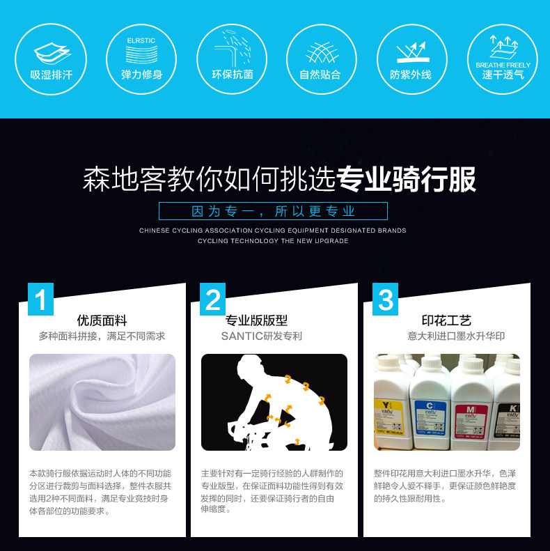 Tenue de cyclisme homme SANTIC - Ref 2208932 Image 9