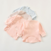 Newborn half-back clothes Spring and autumn baby clothes 0-early February baby underwear two pieces dug back top 2 pieces