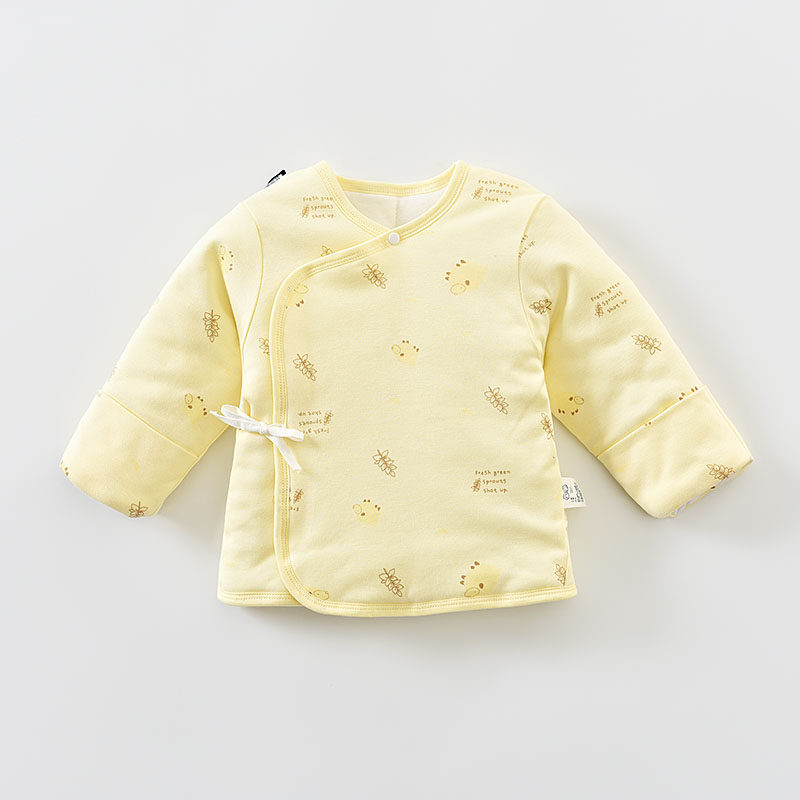 Baby is still newborn baby spring clip cotton thin cotton warm clothes newborn clothes baby half-back top and monk clothing autumn