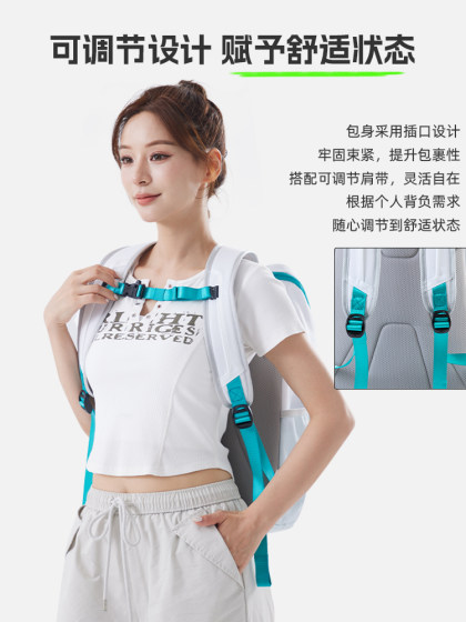Li Ning Backpack Schoolbag for Boys and Girls in Junior High and High School 2024 New Model Travel Large Capacity Backpack Outdoor Hiking Bag
