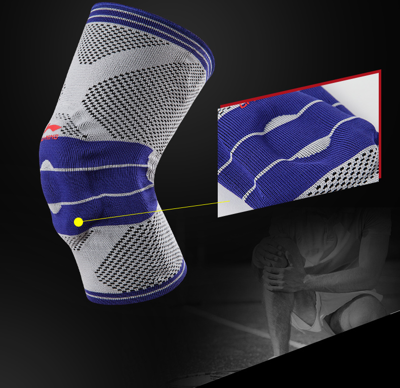 Li Ning meniscus chấn thương đầu gối thể thao bóng rổ nam và nữ chạy ngoài trời tập luyện cầu lông squat dụng cụ thể dục - Dụng cụ thể thao rờ te