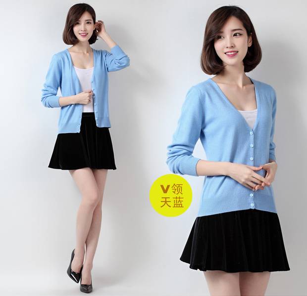 Đặc biệt cung cấp giải phóng mặt bằng mùa xuân và mùa hè mới nữ điều hòa cardigan áo dài tay màu rắn áo len mỏng 2018 đan áo cỡ lớn áo len cổ lọ nữ form rộng