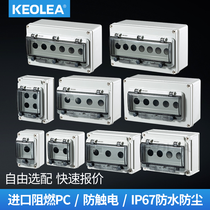 Indoor and outdoor waterproof push button switch control box Plastic rainproof electronic control emergency stop reset button box box electrical protective cover