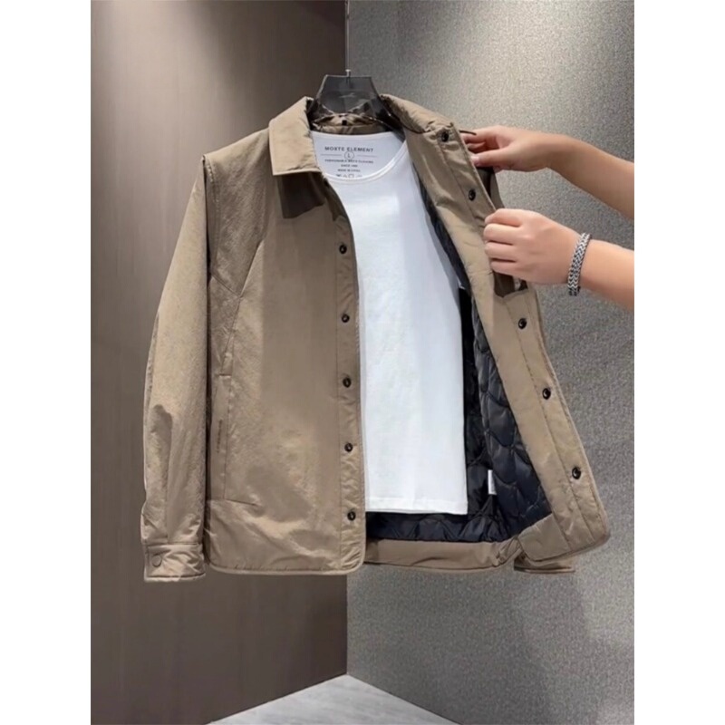 Pierre Cardin Men's Thick Cotton-Padded Jacket 2026 New Autumn and Winter Single-Breasted Warm Cotton Coat