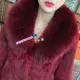 Mùa thu đông 2018 phụ nữ mới lông lông thỏ lông siêu dài tay áo cổ lông cáo mỏng và béo kích thước lớn các mẫu áo lông đẹp