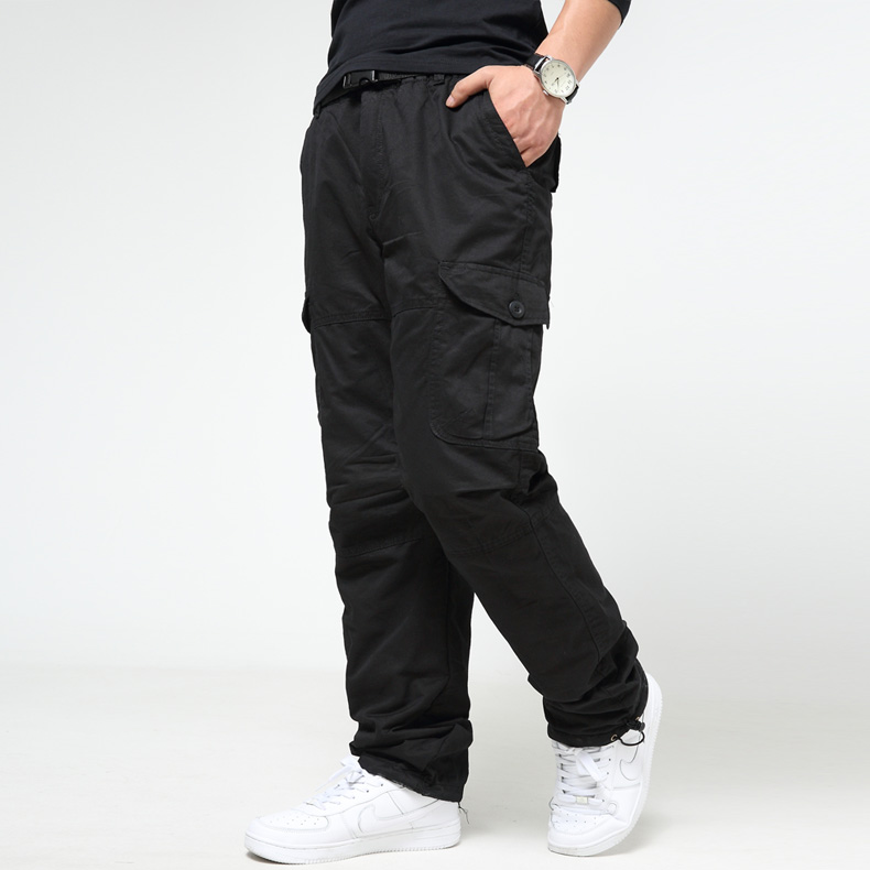 Thêm cộng nhung quần cotton dày gió chống workpants tuyết quần lạnh bông ngoài trời quần leo bông bình thường của nam giới.