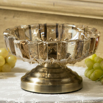  Luxury European style personality creative glass ashtray large living room retro household ashtray coffee table home decoration