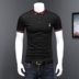 Áo thun cotton tay ngắn bằng vải cotton mùa hè nam ve áo nửa tay áo thun thêu đơn giản áo sơ mi Paul 2019 thủy triều - Polo active shirt Polo