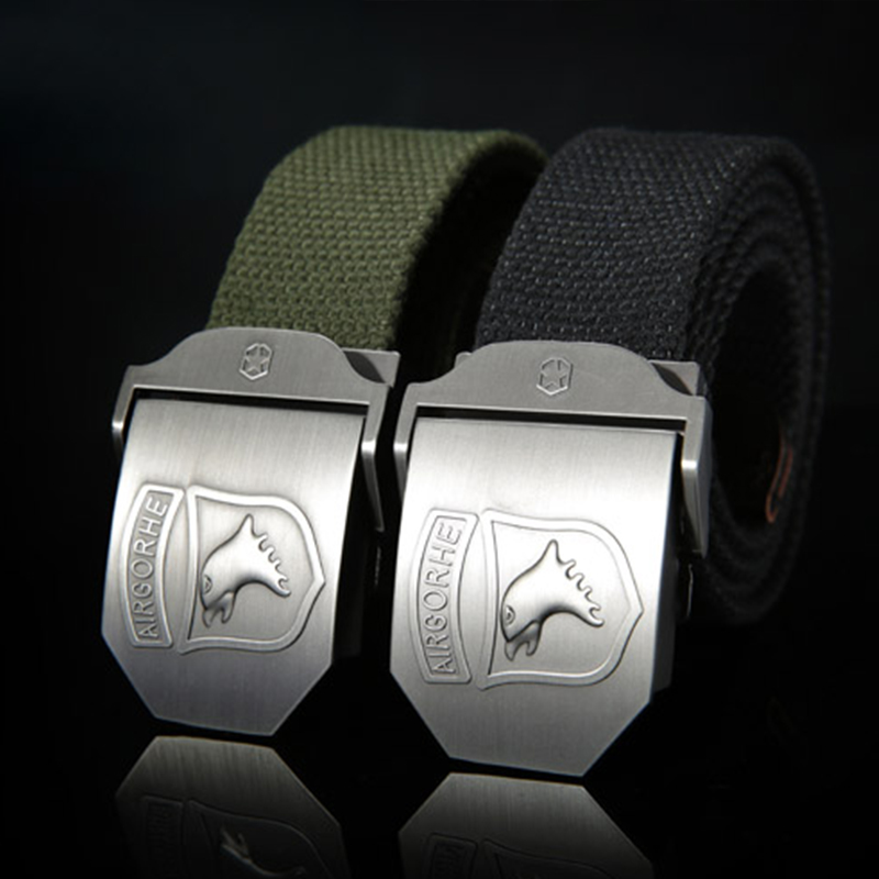 Wolfstone outdoor military fan equipment supplies Multi-functional training tactical belt Canvas nylon belt Special forces