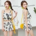 Đồ bơi mới mùa xuân áo tắm nóng phù hợp với phụ nữ chia áo tắm bảo thủ thu thập nhỏ sinh viên tươi dễ thương áo tắm in bikini 2 mảnh màu hồng Bộ đồ bơi hai mảnh