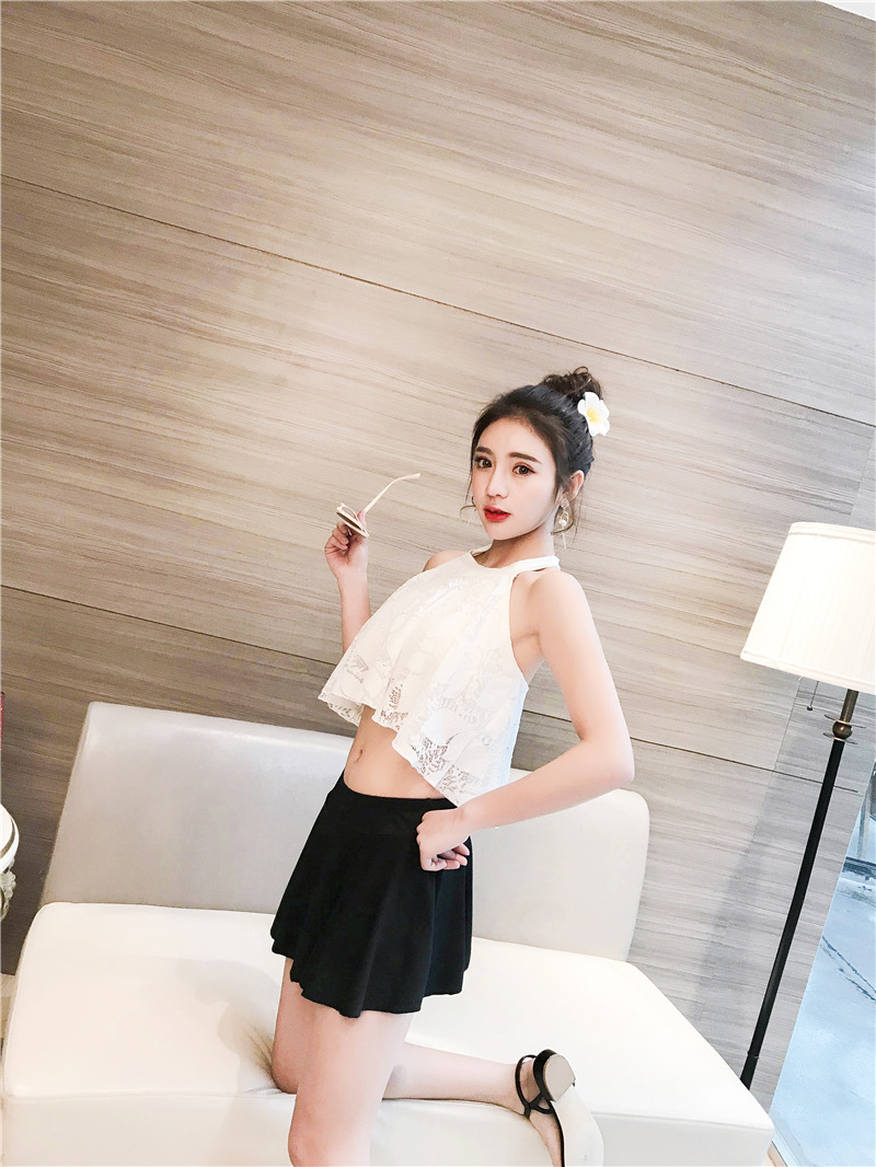 Spa chia váy áo tắm bikini hai mảnh lưới ngực nhỏ tập hợp đồ bơi nữ sinh nhỏ tươi đồ bơi bikini