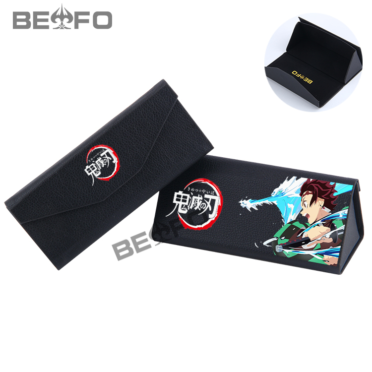 Befo Anime Merchandise Demon Slayer: Kimetsu No Yaiba Tanjirou Nezuko Portable Triangular Folding Glasses Case Befo Anime Merchandise Demon Slayer: Kimetsu No Yaiba Tanjirou Nezuko Portable Triangular Folding Glasses Case