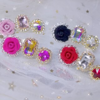 South Korea imported pet hair clip small camellia diamond Maltese Yorkshire Shih Shih Teddy hair accessories