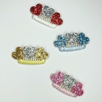 Pet comb clip flash love patch dog clip headdress hair accessories Maltese Yorkshire Xishi