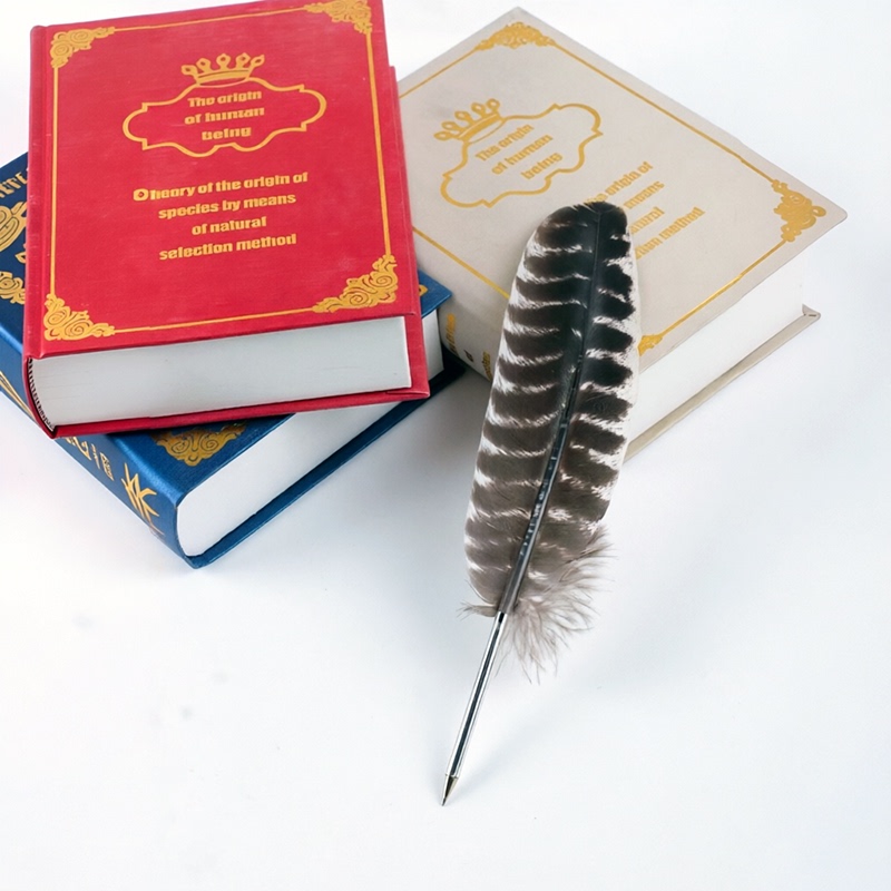 European Retro Feather Ballpoint Pen Harry Potter Dip Pen Creative Student Writing Feather Dip Pen