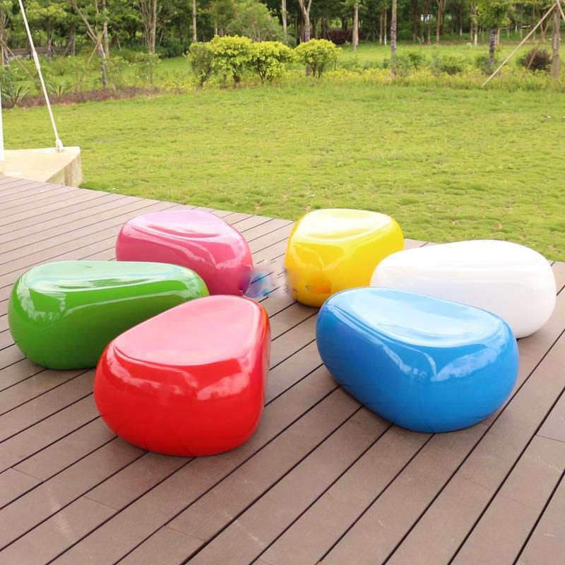 Spot Fiberglass Goose Pebble Seat Outdoor Bench Mall Casual Chair Square Park Mall Glass Fiber Bench
