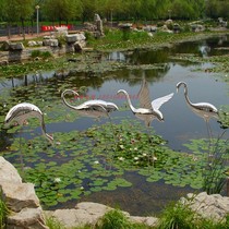 Spot Stainless Steel Tantop Crane Fairy Crane Creative Sculpture Garden Grass Outdoor Landscape Animal Styling Large Pendulum