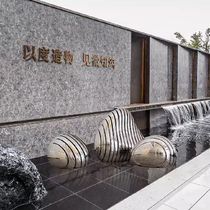 304 outdoor stainless steel stone sculpture customized hotel sales office installation garden landscape floor-standing decorative ornaments