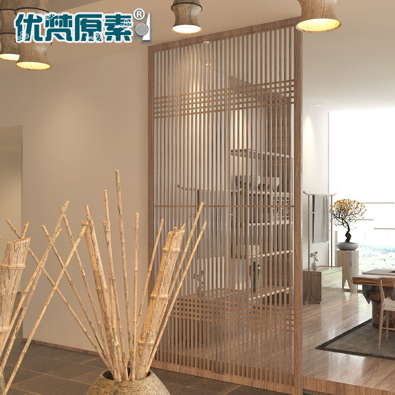 Screen minimalist grille Chinese creative pedicure shop shelf nail art shop can be customized commercial solid wood floor decoration