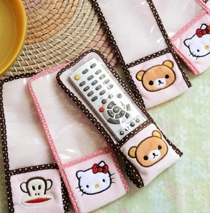 Cute Cartoon TV Set Remote Control Cover Air Conditioning Bed Set-top Box Set-top Box Anti-Fall Cover Cloth Art Small Anti Dust Cover