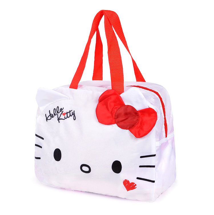Phim hoạt hình dễ thương gấp túi du lịch nữ xách tay du lịch túi duffel nhỏ đeo vai đeo túi lưu trữ sử dụng kép shop túi