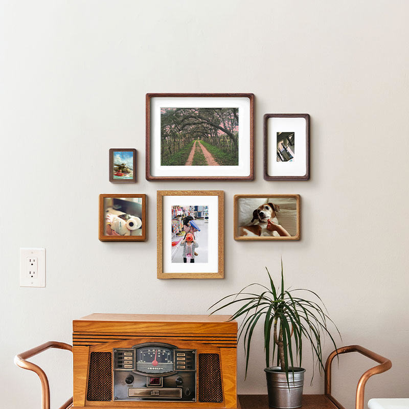 Children's bedroom photo wall photo frame printing photo simple modern solid wood decoration hanging wall baby photo wall