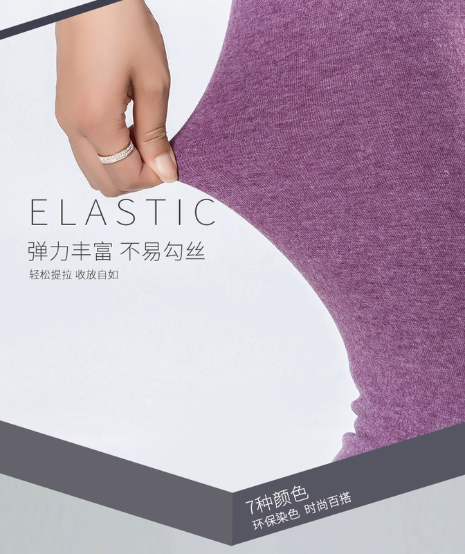 Thu đông 2018 size lớn eo cao dày cộng với quần nhung ấm đôi len len cạp cao quần legging nữ quần legging lót lông