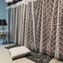 Physical shading cloth Student Dormitory Upper Bunk Bed Curtain down Shading Curtain thickened with yarn sleeping room Mantle Nordic