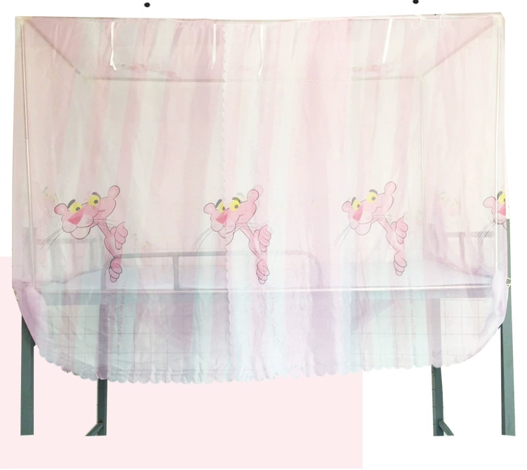 giường ký túc xá giường lưới lưới công chúa Pink Panther 1,2 m giường 1.0m in trong tâm trí gạc phòng ngủ của cô gái - Lưới chống muỗi