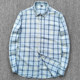 Linen long-sleeved shirts, yarn-dyed ready-to-wear, washed spring and summer men's plaid cotton and linen breathable casual shirts and thin jackets