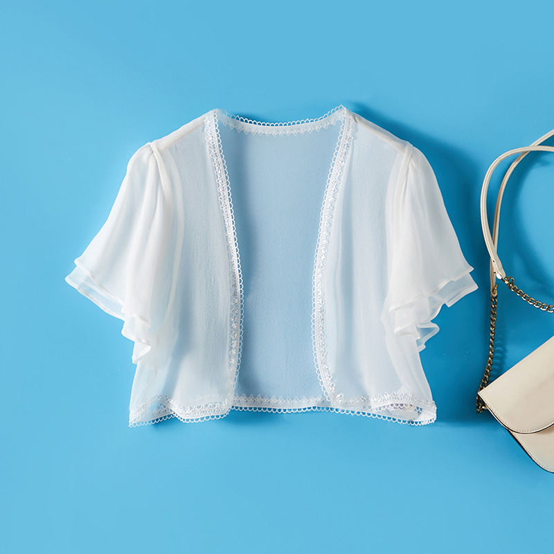 2026 Spring/Summer Women's Silk Sun Protection Clothing, Mulberry Silk Outerwear Shawl Cardigan, Thin Jacket, Versatile Beach Air Conditioning Shirt, Short