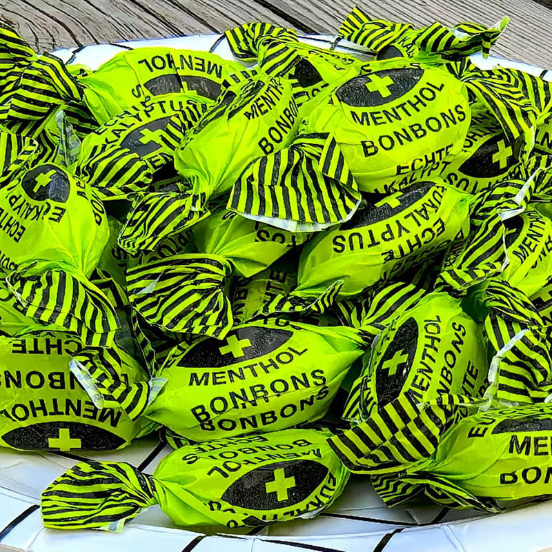 In-Stock German Imported Bodeta Natural Eucalyptus Herbal Mint Hard Candy Oka Cooling Candy Bulk Half a Pound