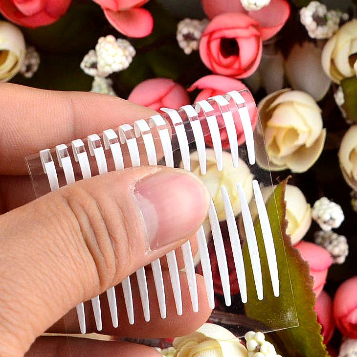   Double sided invisible double eyelet with fiber strips 1 5mm fine paragraph 130 sticker 5 sheets of waterproof and sweat-proof and beautiful