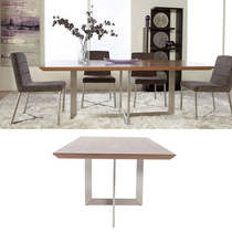 Retro industrial style American loft solid wood desk conference table long table rectangular modern simple iron dining table