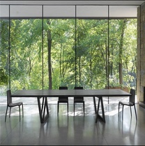 loft solid wood retro desk modern minimalist office furniture in talks table long table industrial wind desk