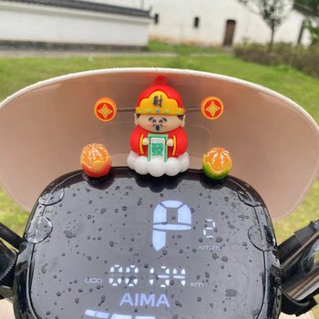 Electric car, motorcycle, decorative small objects, creative good luck ornaments, electric car, god of wealth