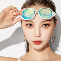 Swimming goggles men and women universal waterproof anti-fog high-definition swimming glasses transparent eye glasses equipped degrees Myopia Diving Mirror